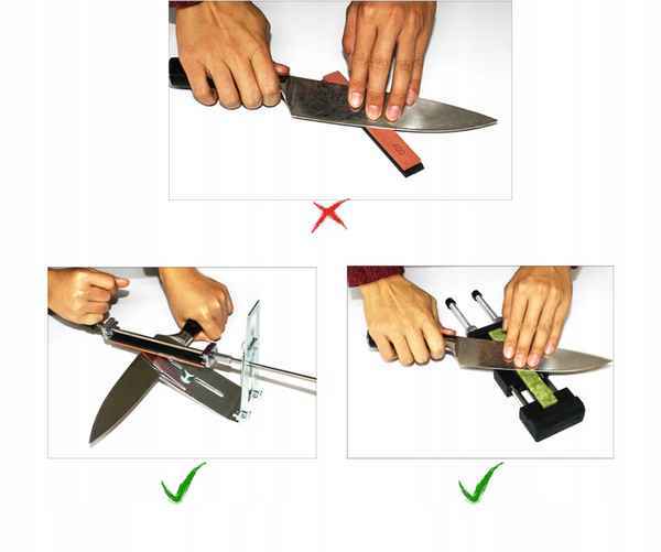 Как правильно точить нож об точильный камень