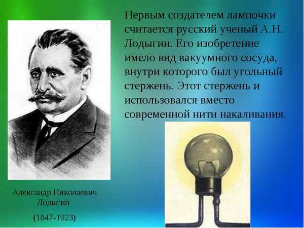 Кто создал первую лампу накаливания